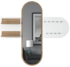 Specchio da parete RANI 125x120 cm bianco/marrone