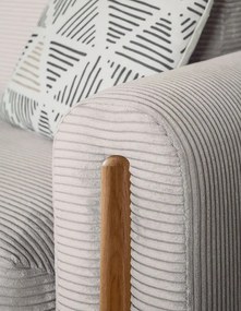 Divano beige allungabile/con contenitore e rivestimento in velluto a coste 244 cm Arcadova – ELTAP