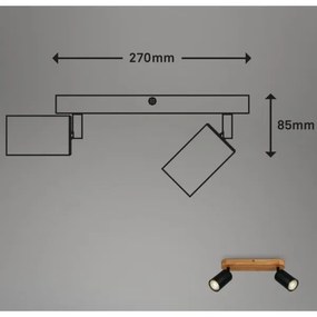Briloner 2922-025 - Faretto SPOT 2xGU10/9W/230V