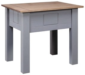 Comodino grigio 50,5x50,5x52,5 cm in legno di pino panama range