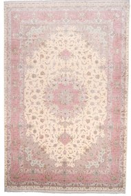 Tabriz Tappeto persiano 400x600 Rosa (Iran) Annodato A Mano