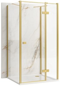 Cabina doccia Rea Atlas 100x80 Brush Gold
