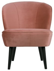 Poltrona in velluto rosa Sara - WOOOD