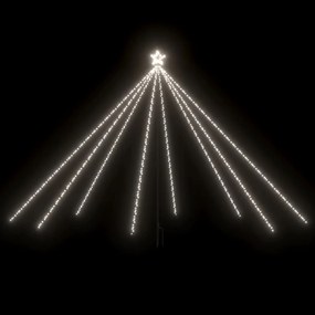 Luci Albero di Natale Interni Esterni 576LED Bianco Freddo 3,6m