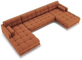 Divano angolare a forma di "U" color mattone Bali - Cosmopolitan Design