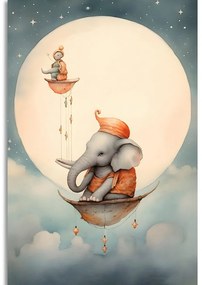 Stampa su tela – Elefante sognante tra le nuvole