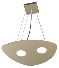 Sospensione Moderna Shape Metallo Sabbia 2 Luci Gx53