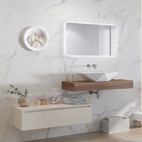 Composizione bagno sospesa mobile e mensolone da 100cm | KAM-KK1001 - KAMALU