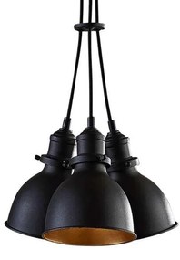 Lindby - Lira 3 Lampada a Sospensione Black/Gold Lindby