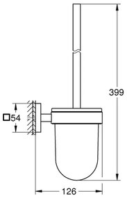 GROHE 40977000 - Set per la pulizia del WC START CUBE cromo lucido