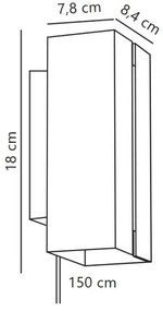 Nordlux - Lampada da parete dimmerabile CURTIZ 2xLED 4,5W 230V nero