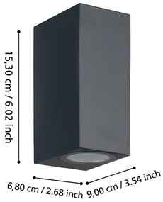 Eglo 900276 - Applique a LED da esterno JABAGA 2xGU10/4,6W/230V IP44
