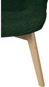 Poltrona con poggiapiedi verde scuro Niko – Ropez