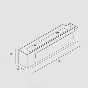 Applique Contemporanea Clap Metallo Magenta Led 24W