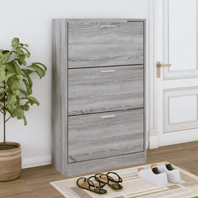 Scarpiera Grigio Sonoma 63x24x103 Cm İn Legno Multistrato /