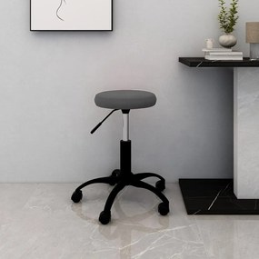 Sedia Da Ufficio Girevole Grigio Scuro İn Velluto /