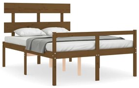 Letto per Anziani con Testiera Miele Double in Legno Massello