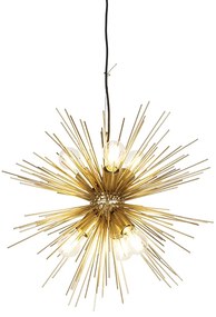 Lampada a sospensione Art Déco oro 6 luci - Broom