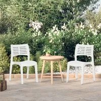 Sedie da Giardino 2 pz in Polipropilene Bianco cod mxl 25606