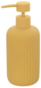 Dispenser sapone giallo in ceramica soft touch capienza 330 ml Spring