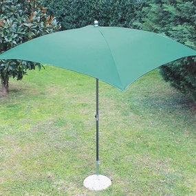 Ombrellone a palo centrale grigio Poli L 190 x 225 cm con telo verde