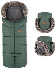 PETITE&amp;MARS -SET Coprigambe per bambini 4in1 ARCTIC + stroller mano muffs Veritable Khaki