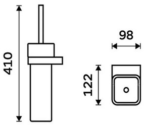 NIMCO NKC 30094K-90 - Scopino a parete NIKAU bianco/opaco nero