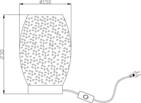 Globo 24002W - Lampada da tavolo NARRI 1xE27/40W/230V