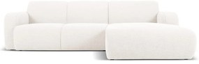 Divano angolare bianco in tessuto bouclé (angolo destro) Molino - Micadoni Home