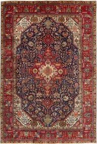 Tabriz Tappeto 290x200 Blu (Iran) Annodato A Mano