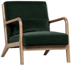 Poltrona in velluto verde scuro Mark - WOOOD