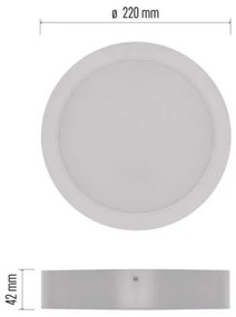 Plafoniera LED LED/24W/230V diametro 22 cm bianco
