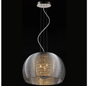 Searchlight 20019 - Lampadario a sospensione con filo 3xE14/40W/230V diametro 35 cm fumè