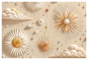 Quadro su tela – Cielo stellato e sole