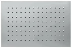 Soffione doccia rettangolare 25x15 cm cromato lucido in acciaio inox