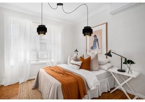 Lampadario a sospensione con filo NESS 2xE27/60W/230V ragno nero