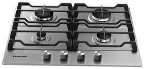 Piano cottura 4 fuochi L 60 cm NA64H3010AS SAMSUNG argento griglie in ghisa