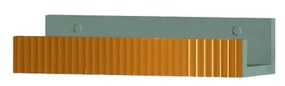 Mensola per bagno Niwa L 40 cm laccato opaco verde timo con vetro senape