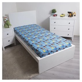 Lenzuolo con angoli per bambini blu in cotone 90x200 cm Thomas the Tank Engine – Jerry Fabrics