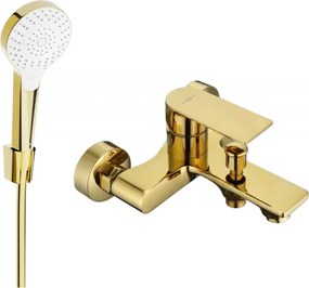 Mexen Royo R05 rubinetto da bagno con set doccia, dorato - 7223R05-50