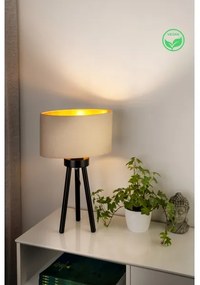 Duolla - Lampada da tavolo OVAL VEGAN 1xE27/15W/230V diametro 30 cm color crema