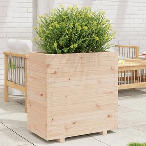 Fioriera Da Giardino 70x40x72,5 Cm İn Legno Massello Di Pino /