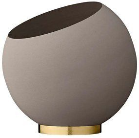 Globe Vaso per Piante Ø37xH32,3 Taupe/Gold - AYTM