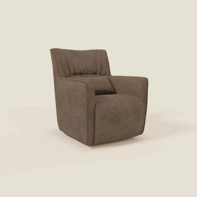 Tulla Poltrona girevole in tessuto impermeabile T02 marrone