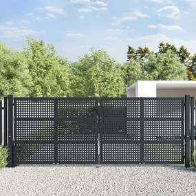 Cancello Giardino Antracite 400x150 Cm İn Acciaio /