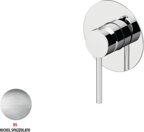 Rubinetto doccia getto laminare cristallino ad incasso monocomando Circle two nichelato opaco GATTONI RUBINETTERIA