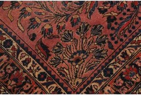 Antik Medaglione Floreale Rosso Antico Blu Scuro 165x195 Cm