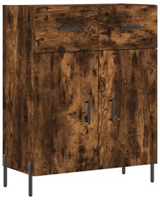 Credenza rovere fumo 69,5x34x90 cm in legno multistrato