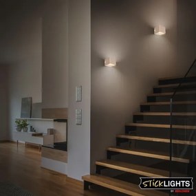 Briloner 3879011 - Applique LED ricaricabile da parete con sensore BORRA LED/1,5 W/5 V, 3600 mAh, beige