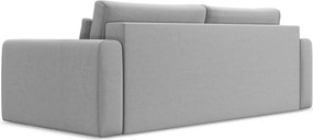 Divano grigio chiaro allungabile/con contenitore con rivestimento in velluto 238 cm Kapua – Makamii